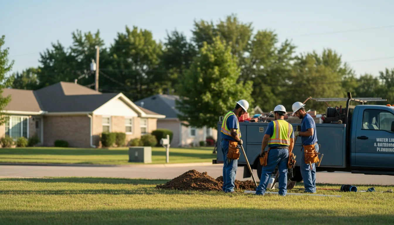 Residential water line and bathroom plumbing service in Partlow, VA